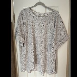 SHEIN White and black Dalmatian top NWOT